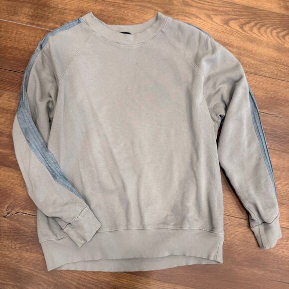 Monrow Supersoft Vintage Lounge Set w/ Silky Stripes in Sage Green size Medium - Picture 3 of 15